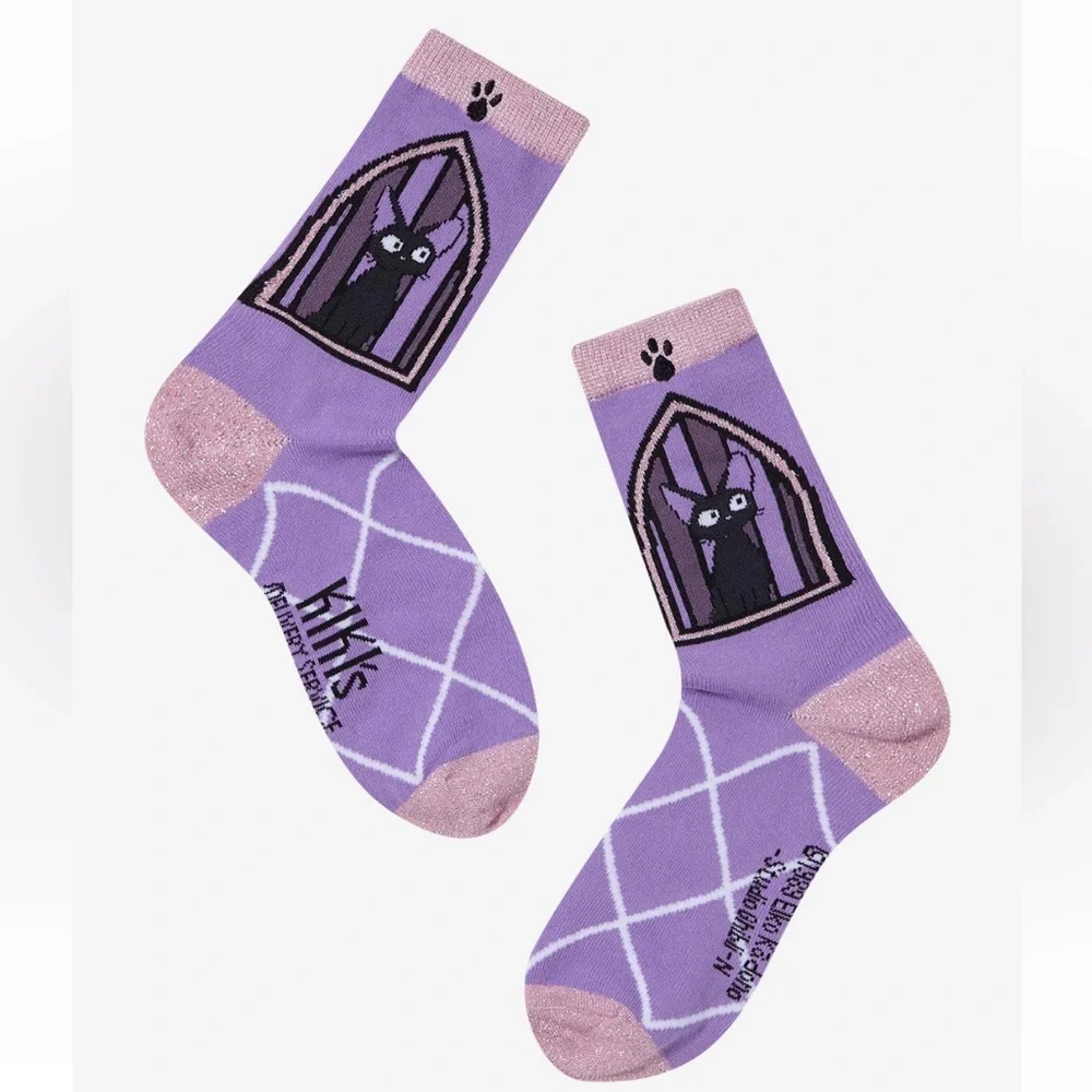 Studio Ghibli Kiki’s Delivery Service‎ Jiji Stained Glass Crew Socks Hot Topic